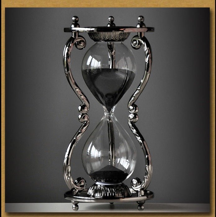 12星座の砂時計 ブラックアンティーク装飾 30分継続を誓う - grimoire