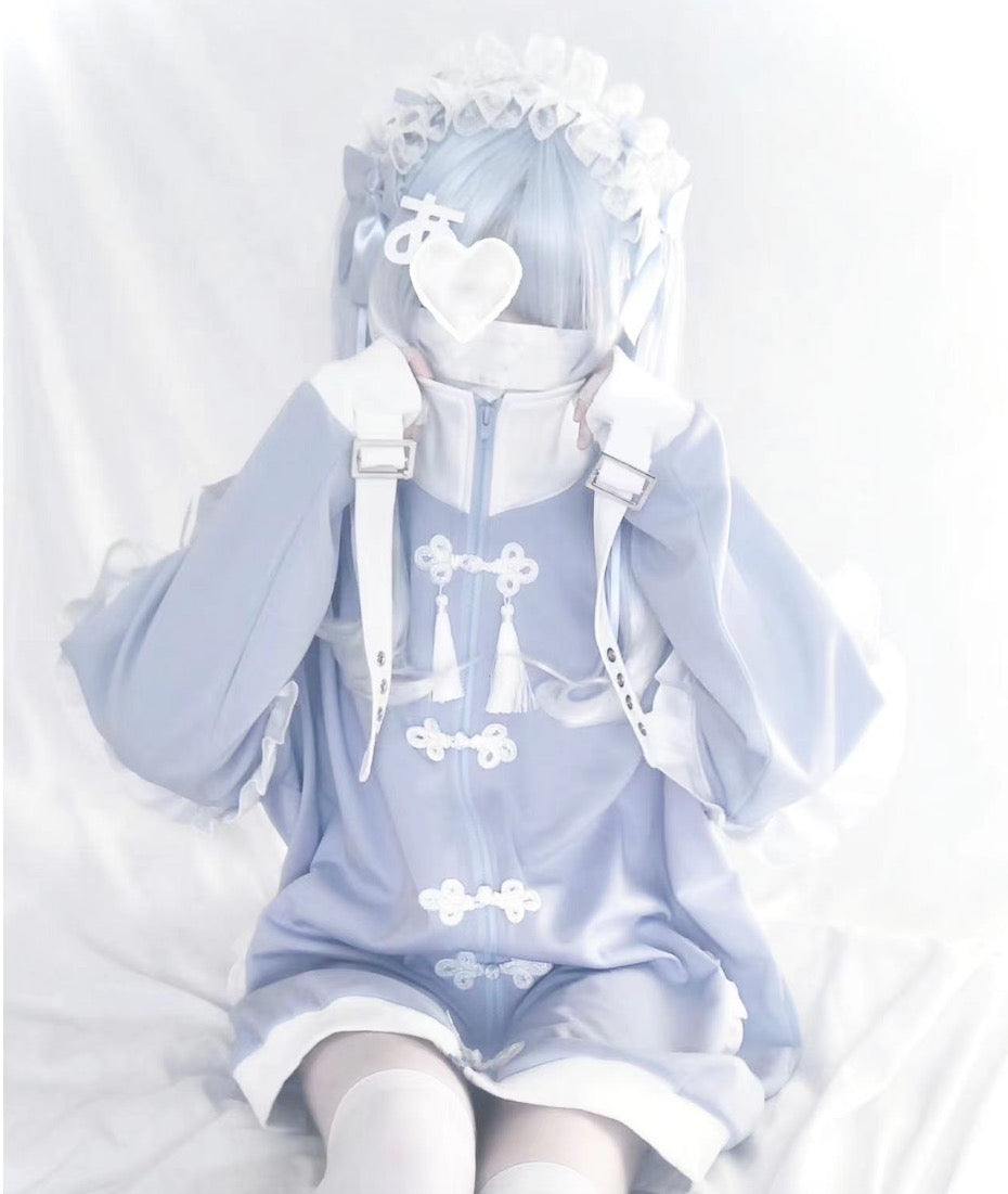 China Landmine Angel Neighborhood Light Blue Neighborhood 2WAY Jacket Short Sleeve Long Sleeve
