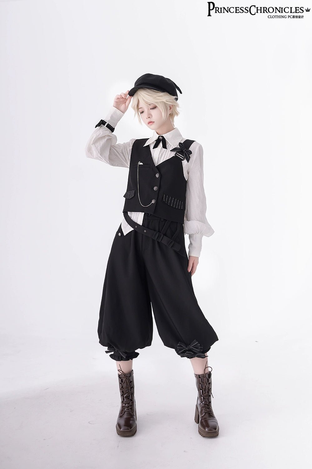 ベイカー街の探偵助手 ベスト シャツ クロップドパンツ 3ピースセット - grimoire