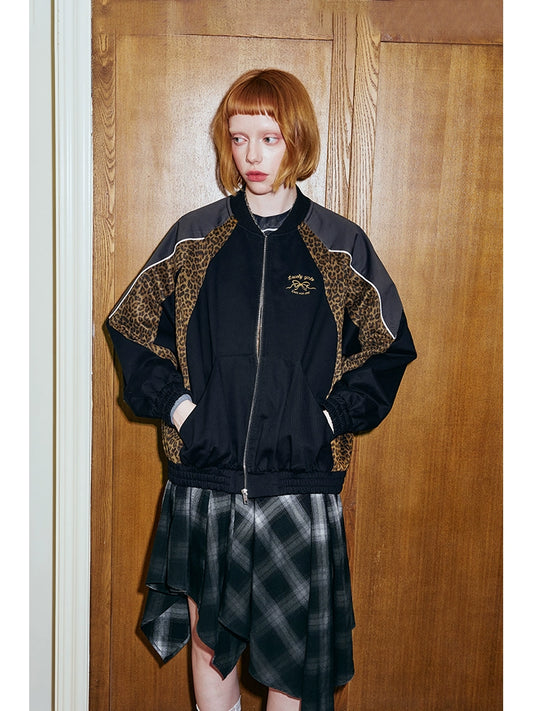 DIDDIMODA Leopard ribbon embroidered jacket