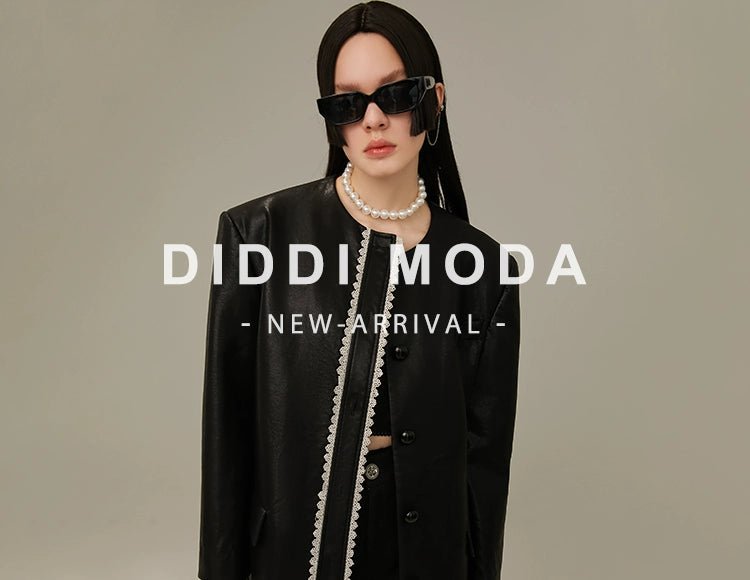DIDDI MODA 甘くてクールな2WAY レザージャケット ビッグカラー - grimoire