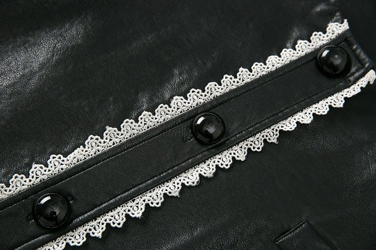 DIDDI MODA 甘くてクールな2WAY レザージャケット ビッグカラー - grimoire