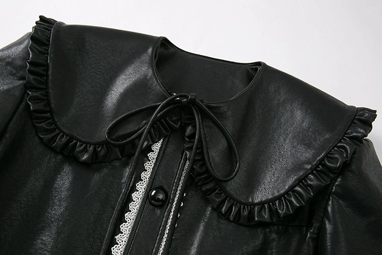 DIDDI MODA 甘くてクールな2WAY レザージャケット ビッグカラー - grimoire