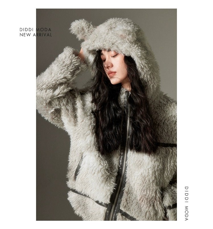 DIDDI MODA キュートなトイプー うさみみもこもこファージャケット - grimoire