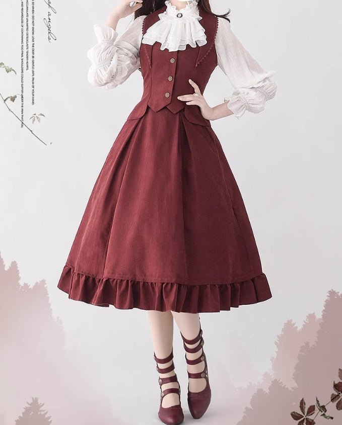 令嬢のクラシカルレトロ ベストスカートドレス セットアップ Forest Wardrobe - grimoire