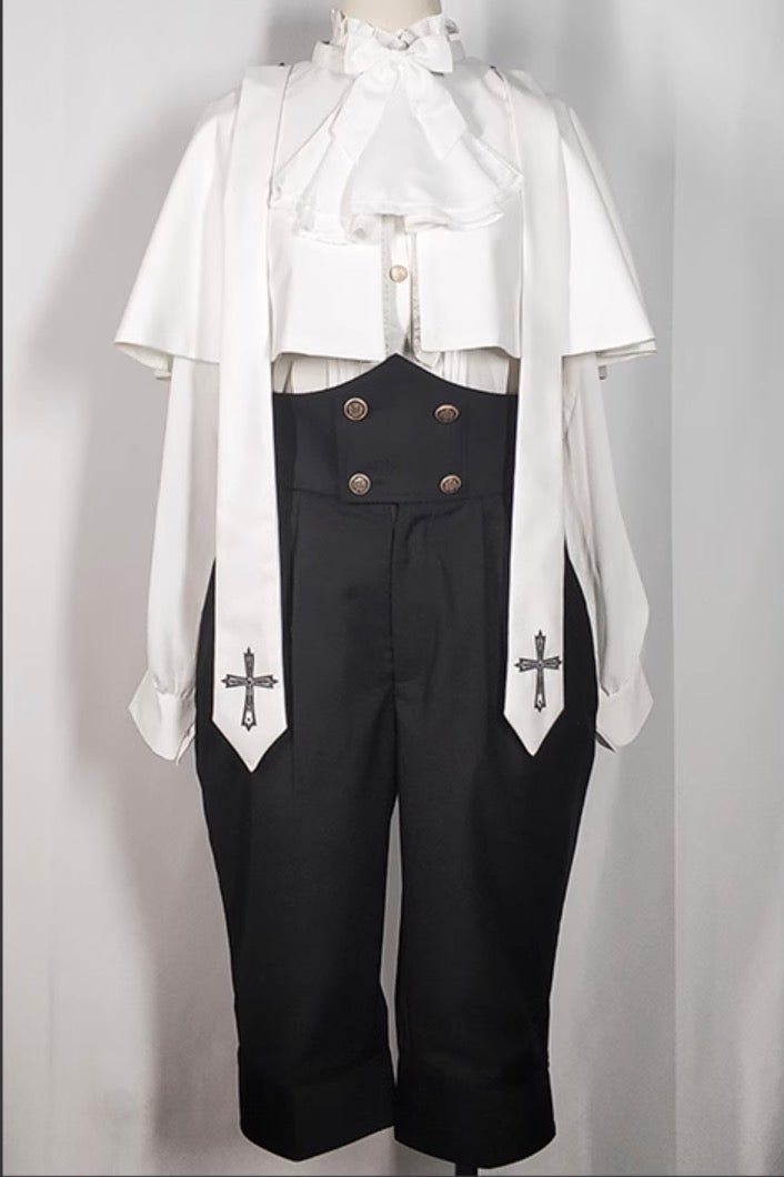 holy college 魔法学園の皇子と聖女 ゴシック十字ケープ付きハイウエストボトムセット - grimoire