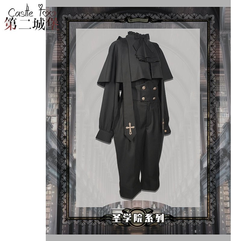 holy college 魔法学園の皇子と聖女 ゴシック十字ケープ付きハイウエストボトムセット - grimoire