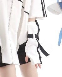 天使界隈 サブカル天使 月と星が煌めくサイバー風 半袖ジャージセットアップ 水色界隈 - grimoire