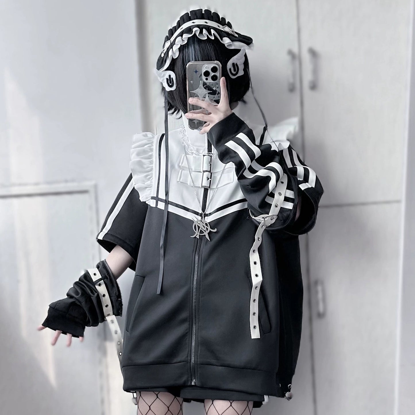 天使界隈 水色界隈 サブカル 天使のうさみみ サブカルジャージパーカー - grimoire
