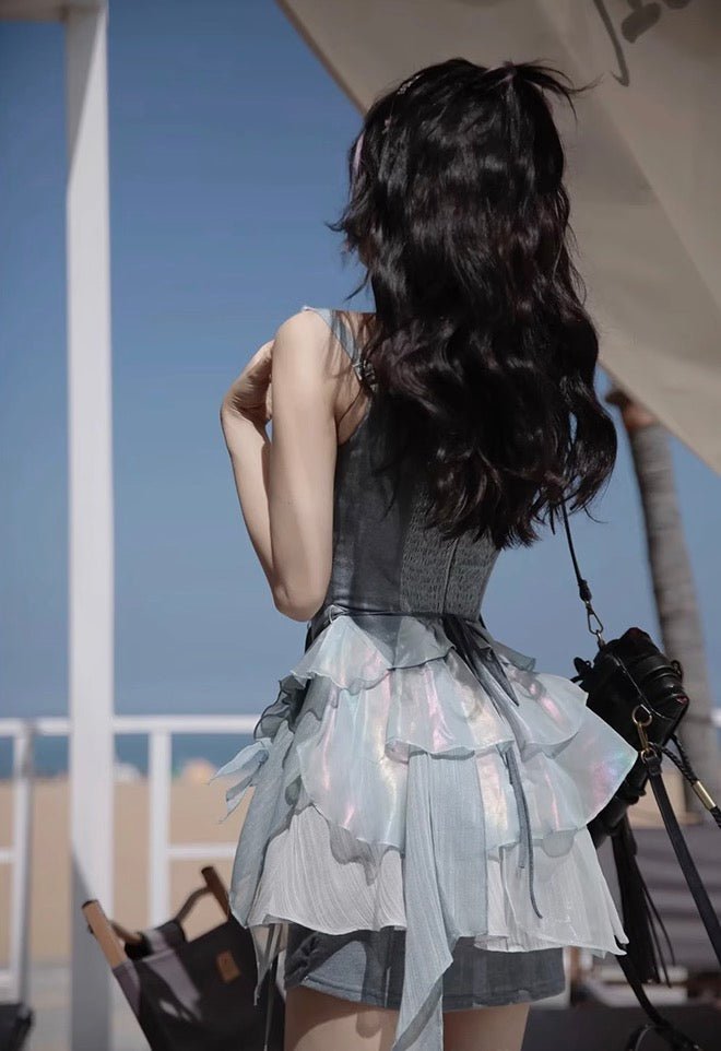 虹色の精霊 フリルドレス & ショートカーディガン - grimoire