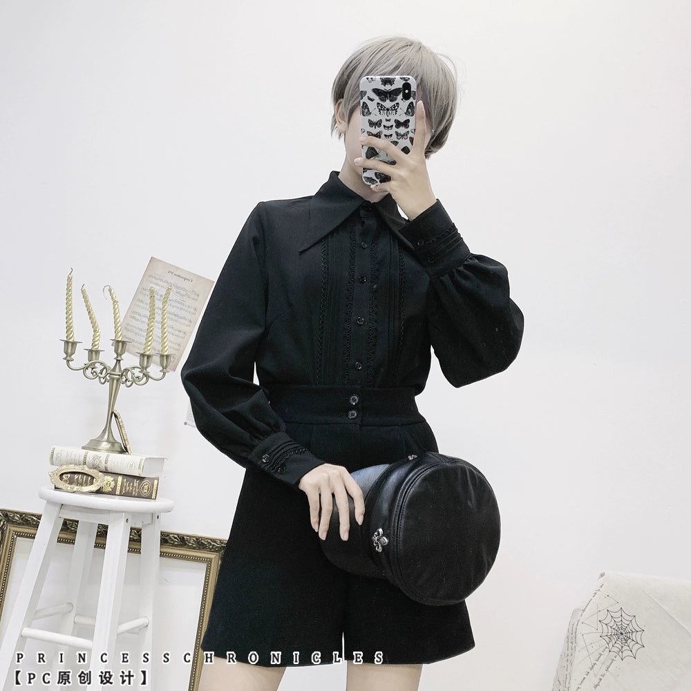 中世貴族の皇子系クラシカルブラウス ボウタイ付き - grimoire