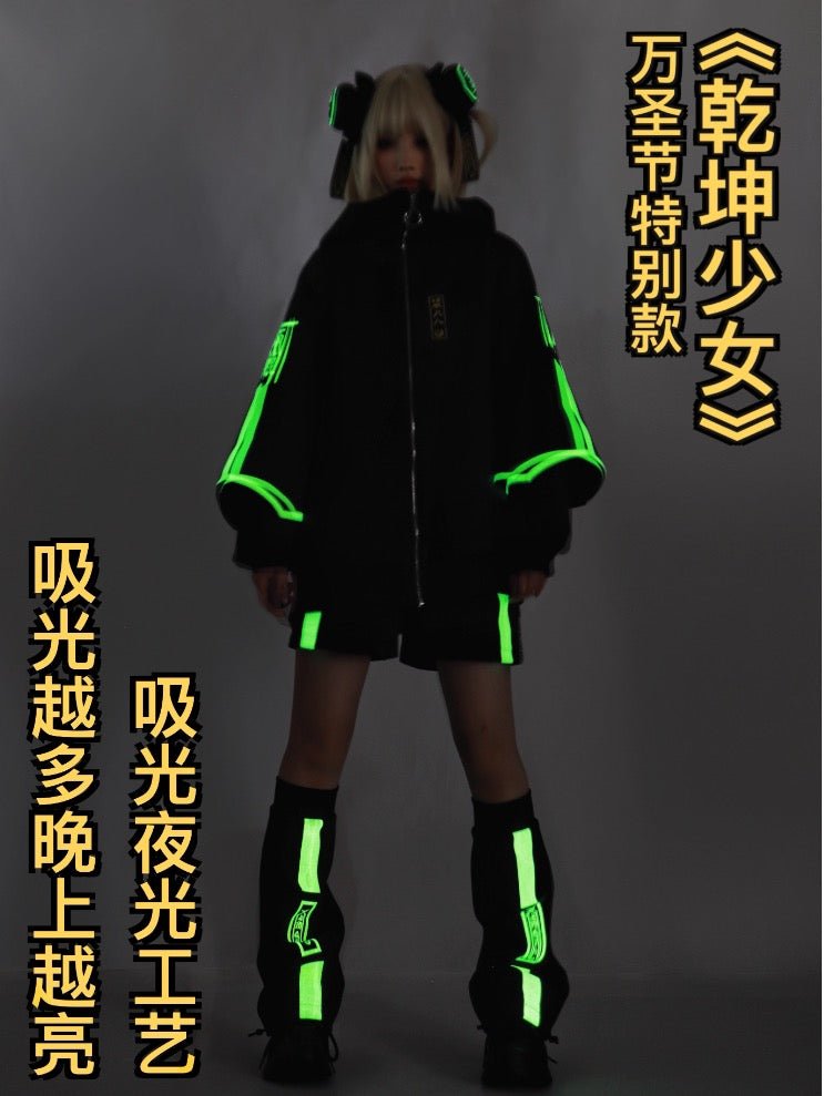 雷鳴天使界隈蓄光ジャージパーカー サイバーパンク - grimoire