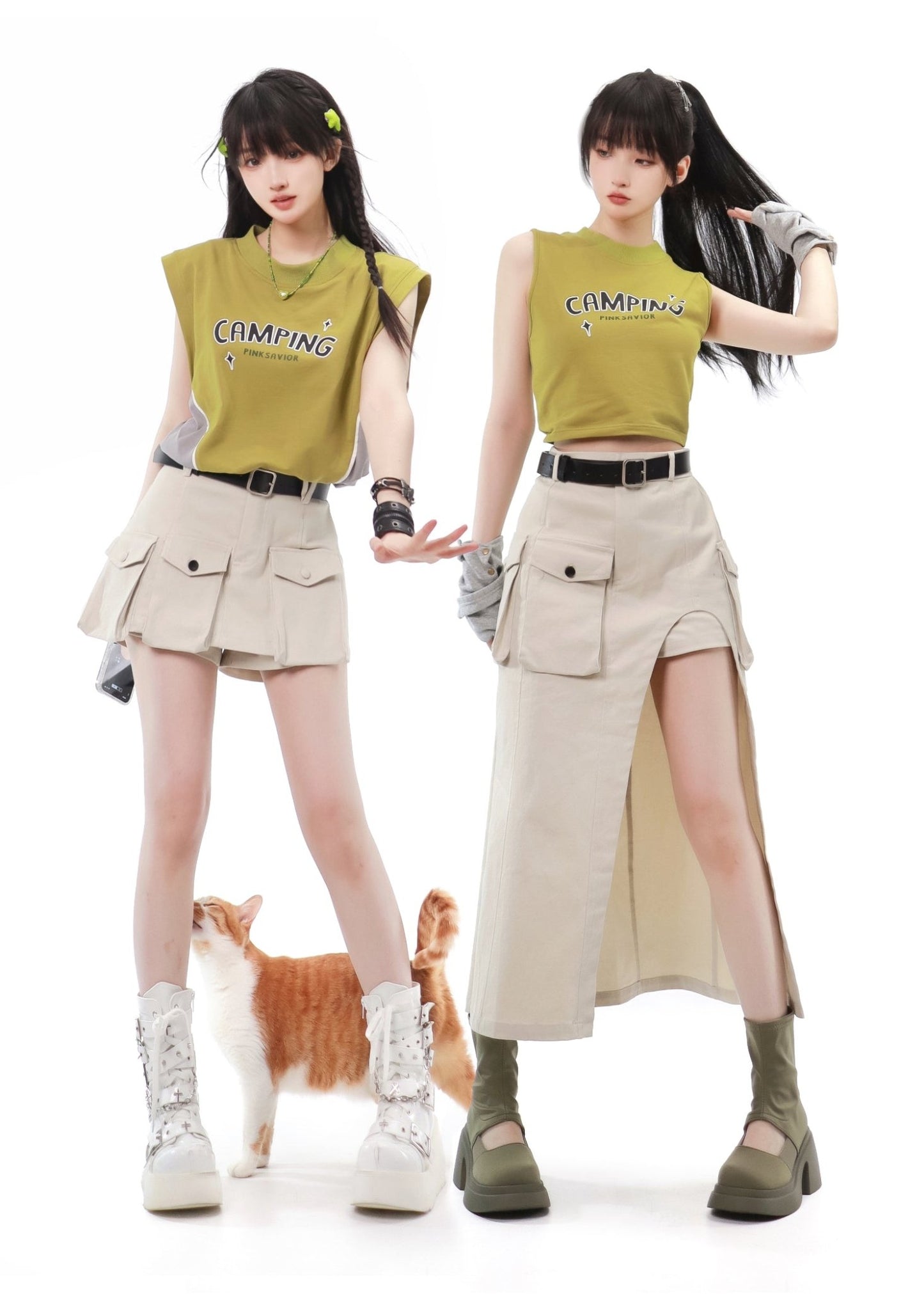 海外ガール カーゴスカートセット - grimoire
