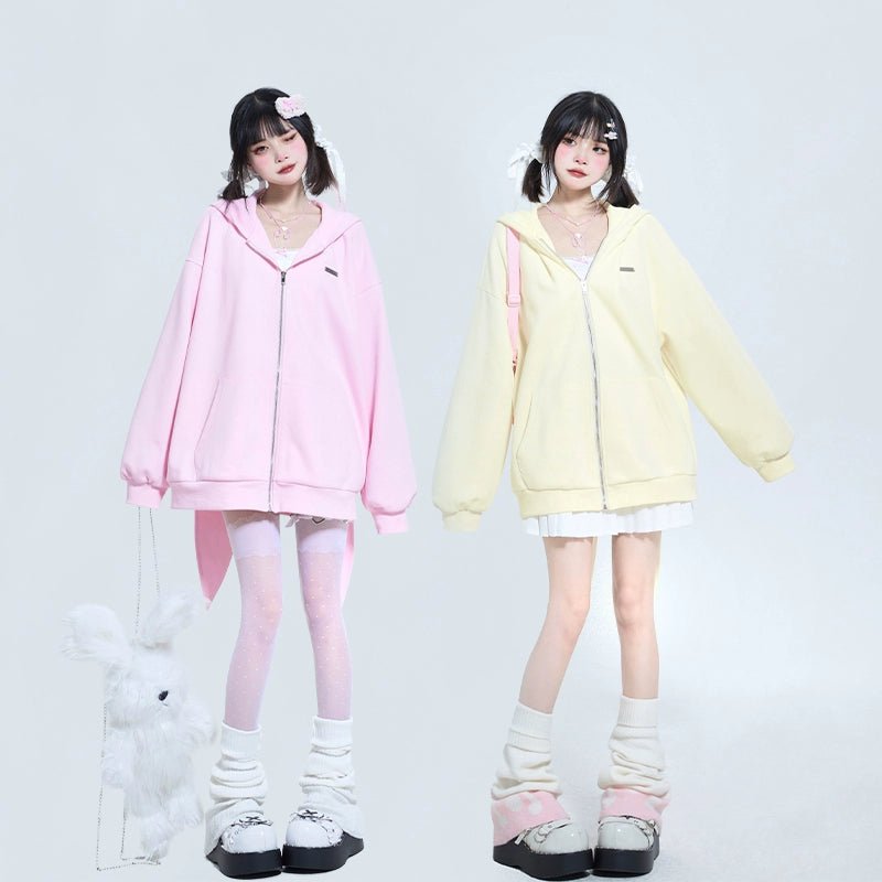 うさ耳フードパーカー オーバーサイズ - grimoire