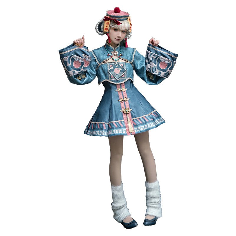 中国のゾンビ キョンシーのドレスとお札の帽子 - grimoire