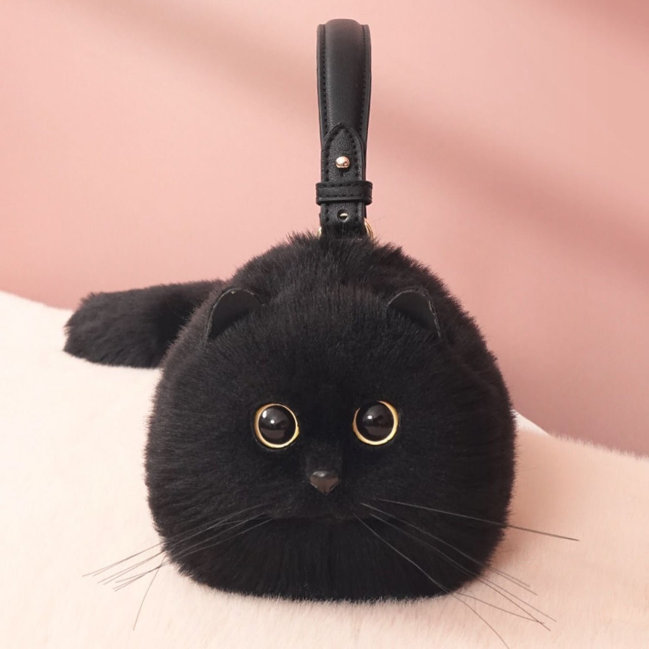 もふもふリアルな黒猫バッグ - grimoire