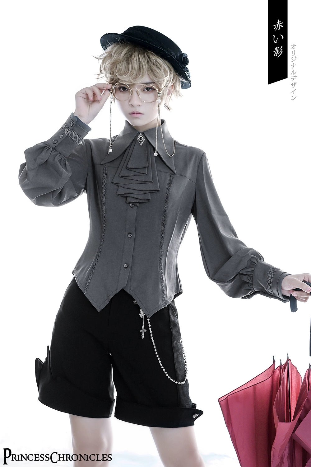 男装令嬢の祈り イレギュラーヘムショートパンツ - grimoire