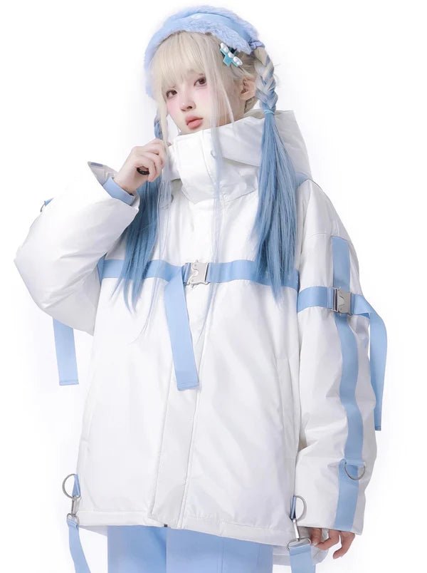 天使界隈 防寒ジャケット サイバー系セットアップ もこもこ - grimoire