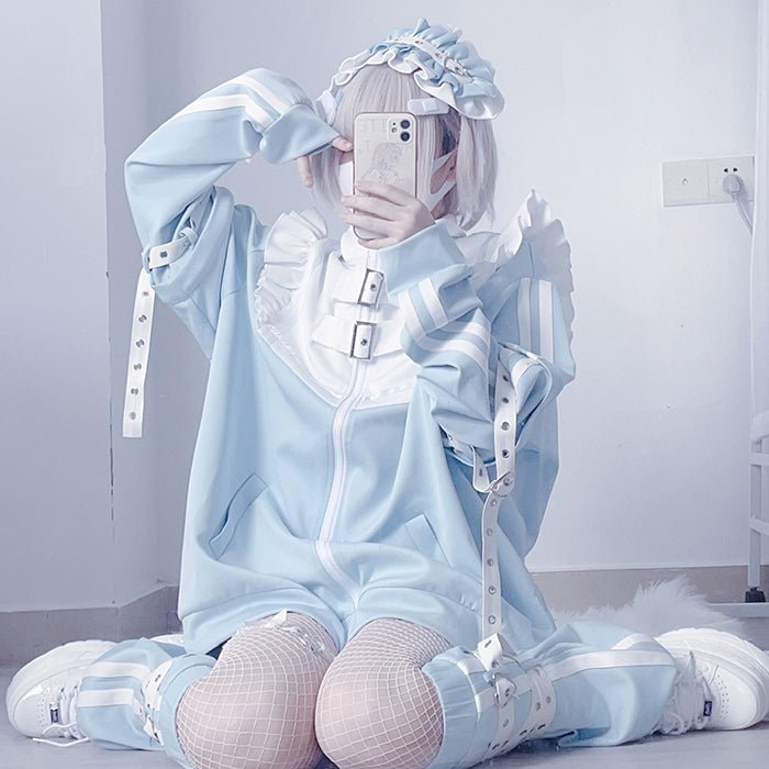 天使界隈 水色界隈 サブカル 天使のうさみみ 水色パーカー 量産型 - grimoire