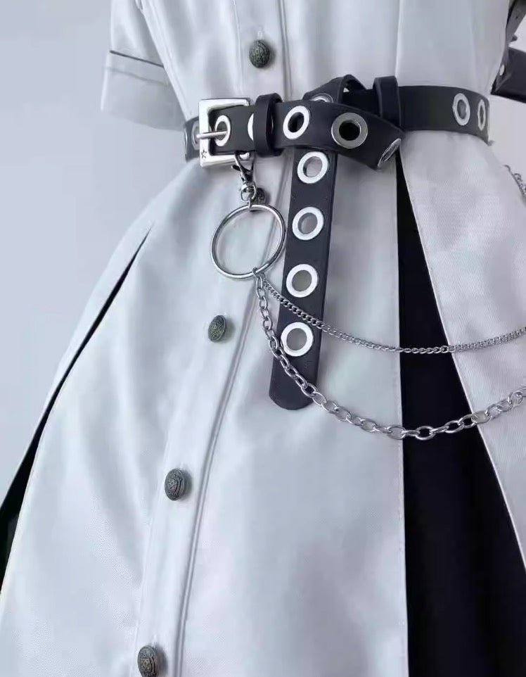 ミリタリーテイストの半袖ロリィタワンピース - grimoire