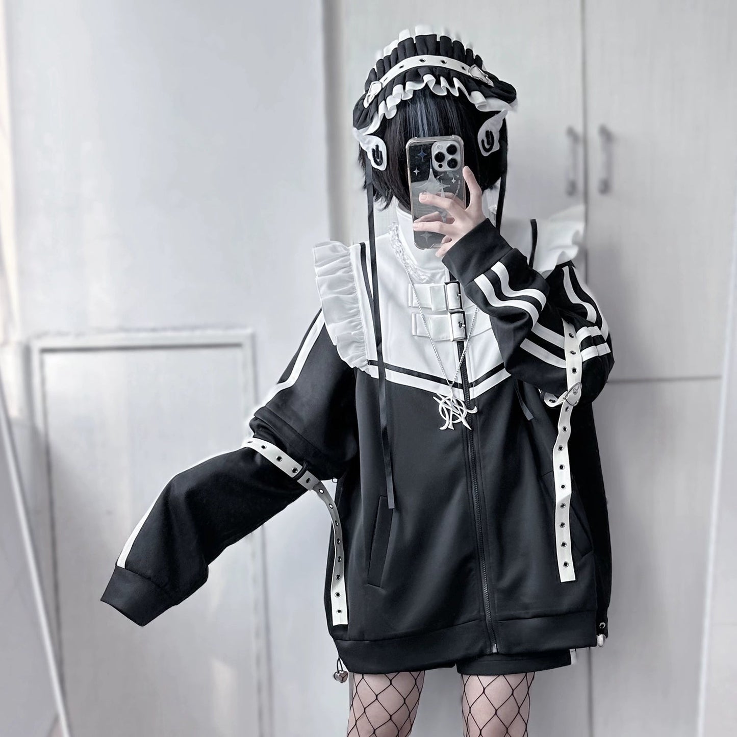 天使界隈 水色界隈 サブカル 天使のうさみみ サブカルジャージパーカー - grimoire