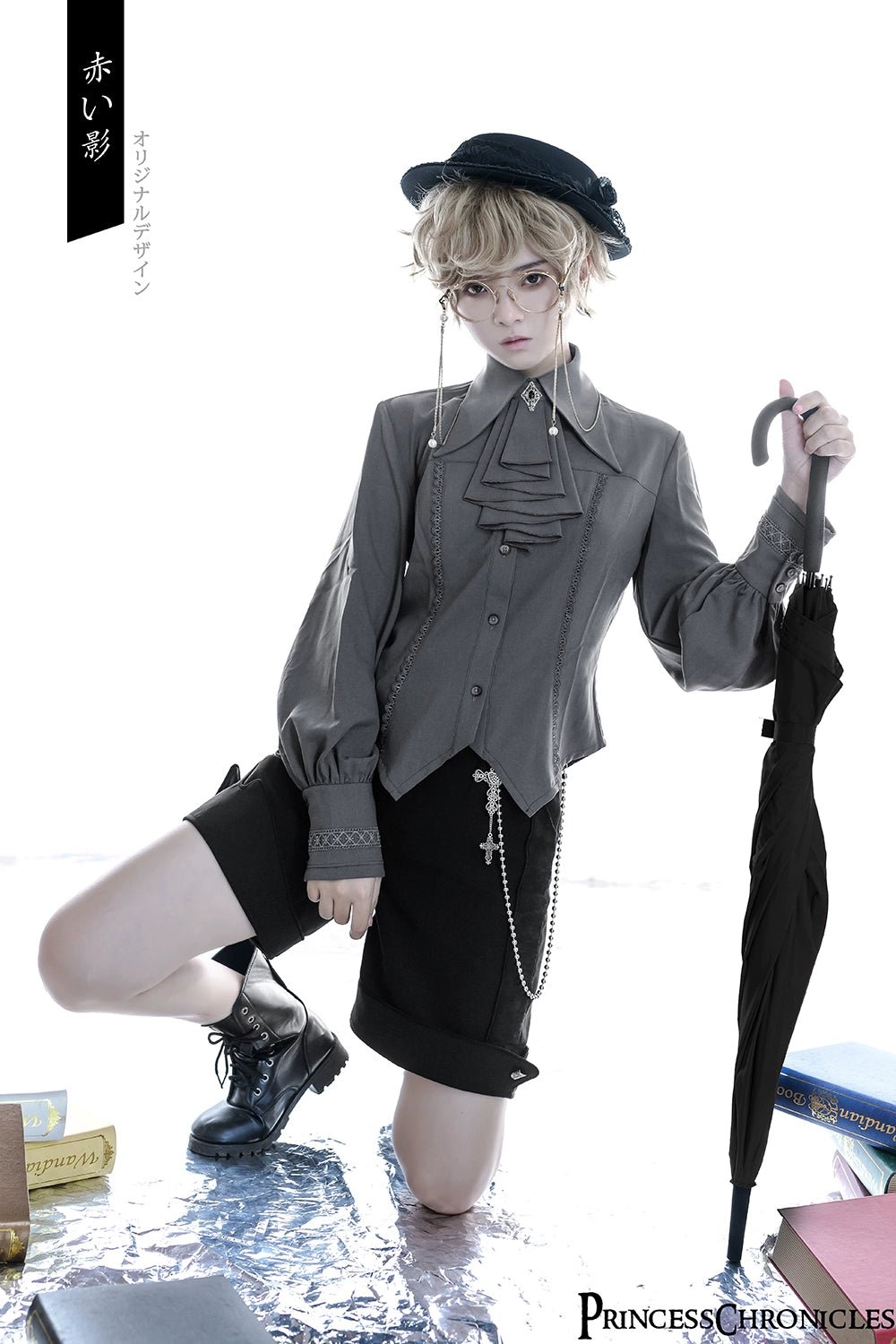 男装令嬢の祈り イレギュラーヘムショートパンツ - grimoire