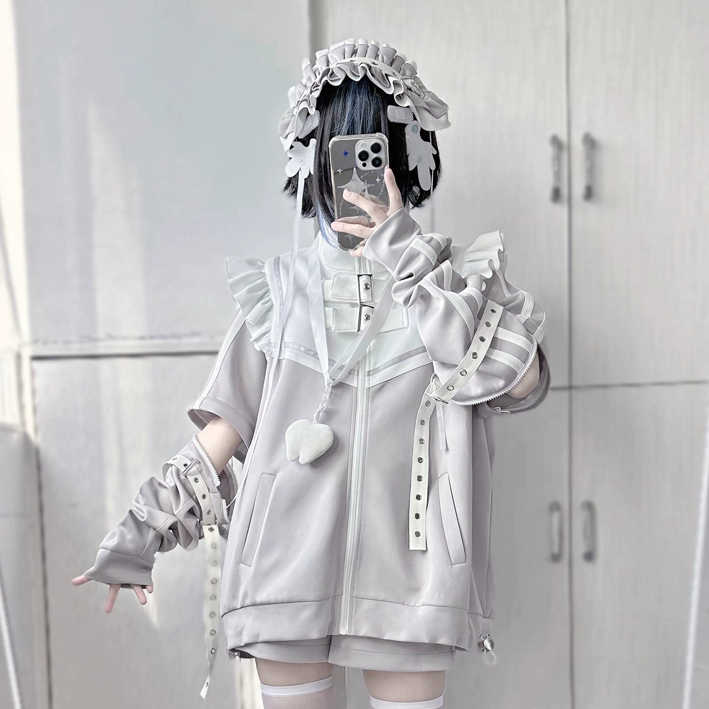 天使界隈 水色界隈 サブカル 天使のうさみみ サブカルジャージパーカー - grimoire