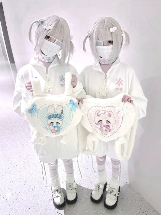 天使界隈 もこもこハートリュック ラビットナースとねこナース - grimoire