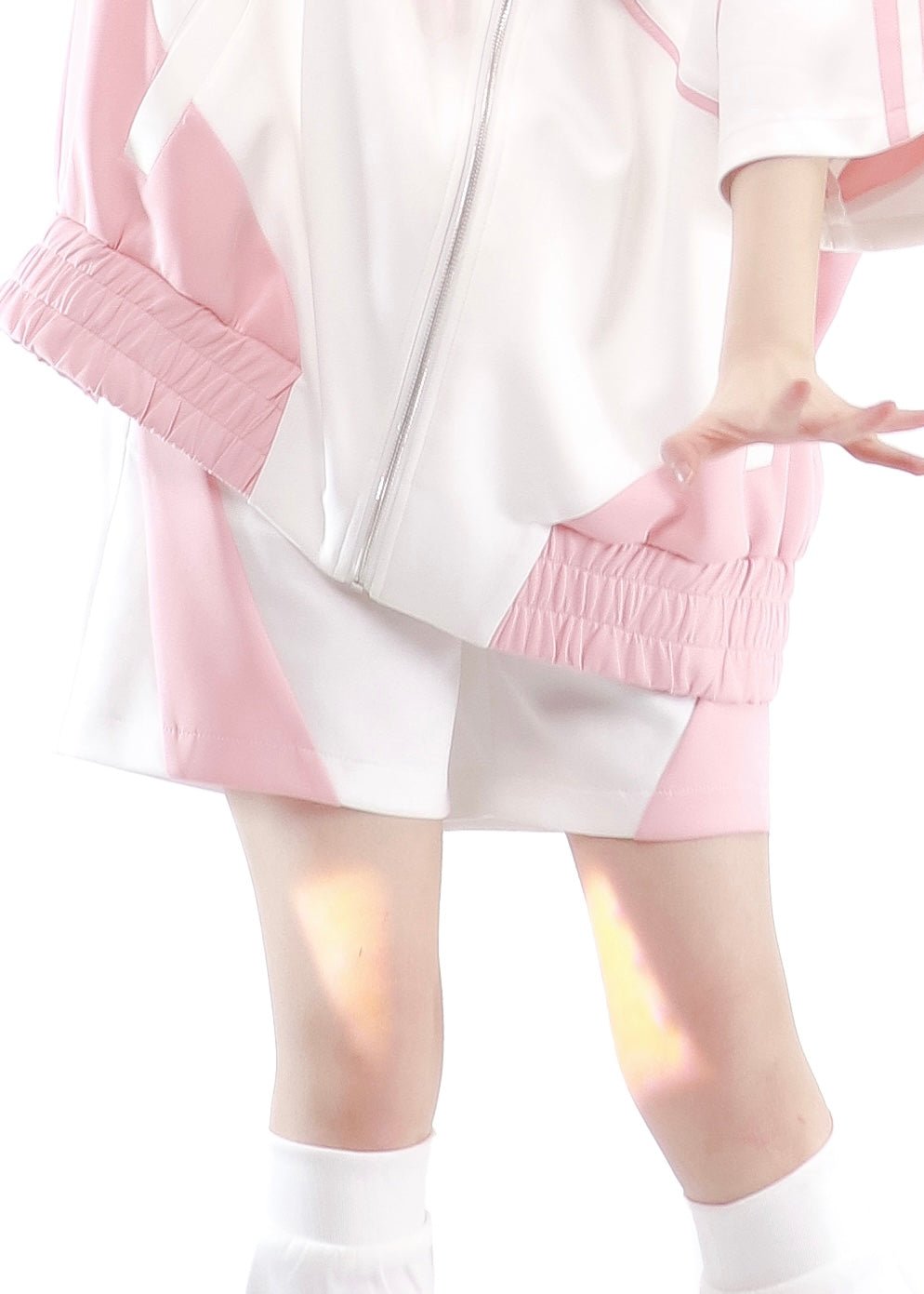 天使界隈 サブカル天使 月と星が煌めくサイバー風 半袖ジャージセットアップ 水色界隈 - grimoire