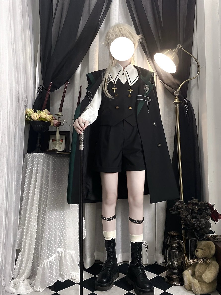 魔法学園の制服 ポインテッドシャツと黄金の十字架 皇子系ロリィタ - grimoire
