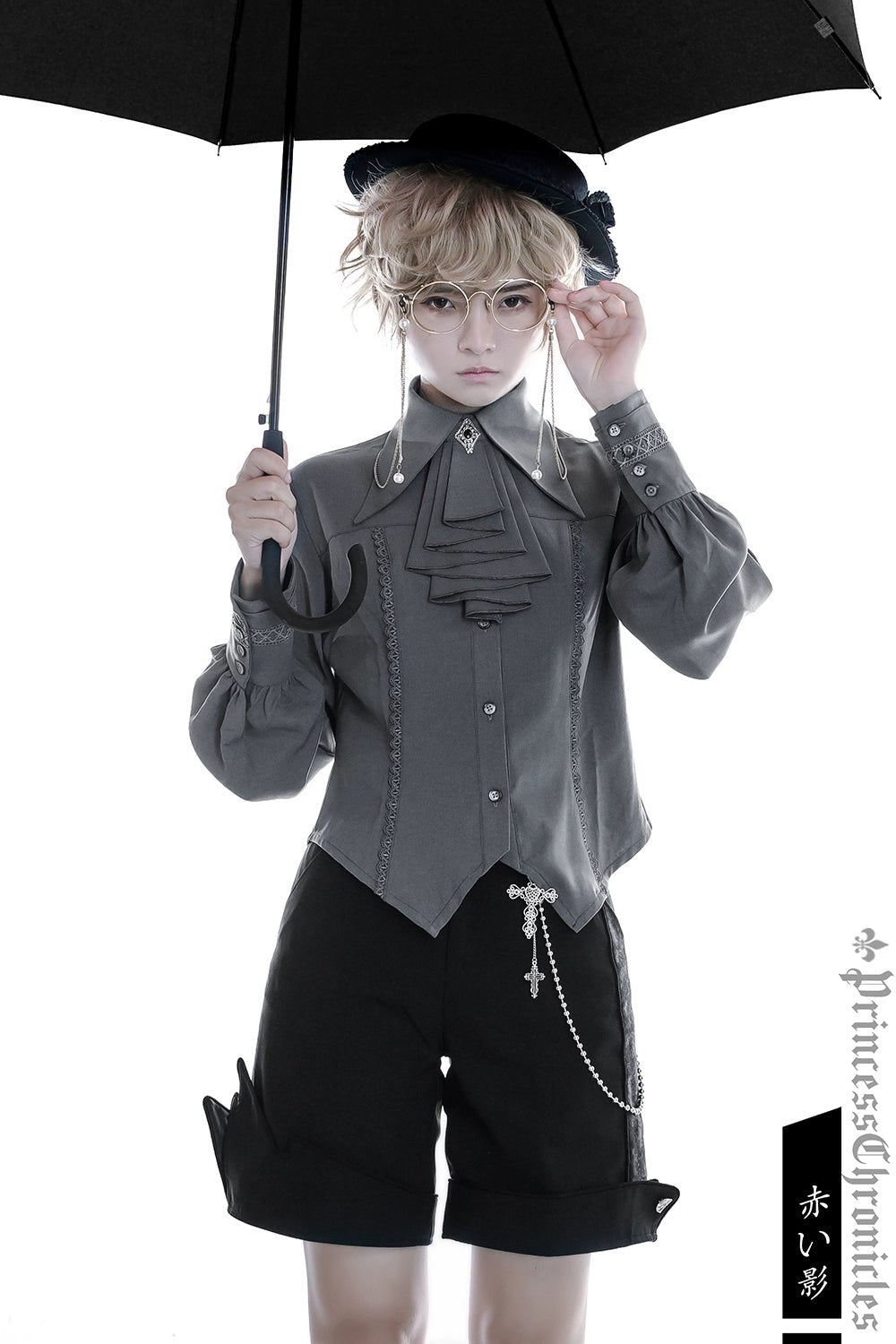 男装令嬢の祈り イレギュラーヘムショートパンツ - grimoire