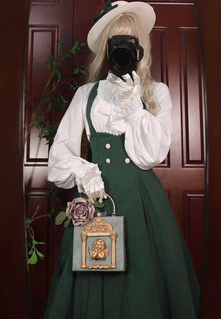赤と緑のクラシカルジャンパースカートドレス 令嬢風 South of Forest - grimoire