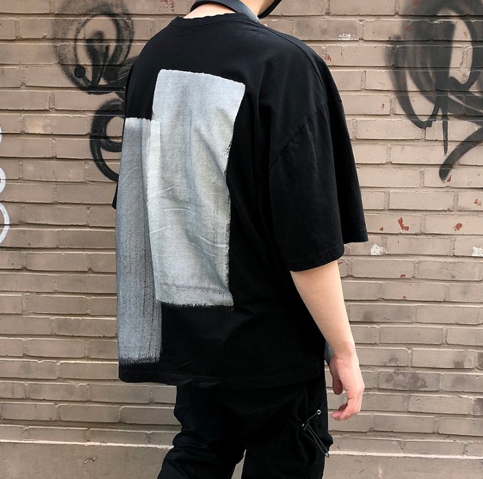ハンドペインティングTシャツ ストリートモード系ファッション - grimoire