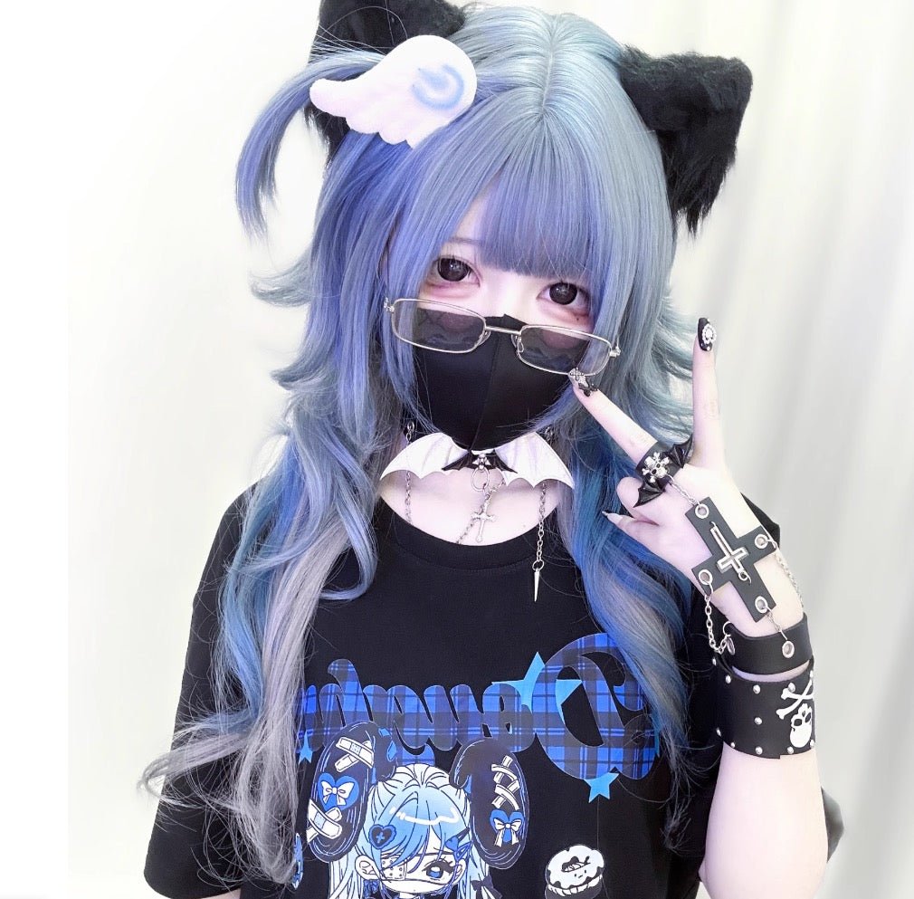 うさみみ地雷女子のプリント半袖Tシャツ - grimoire