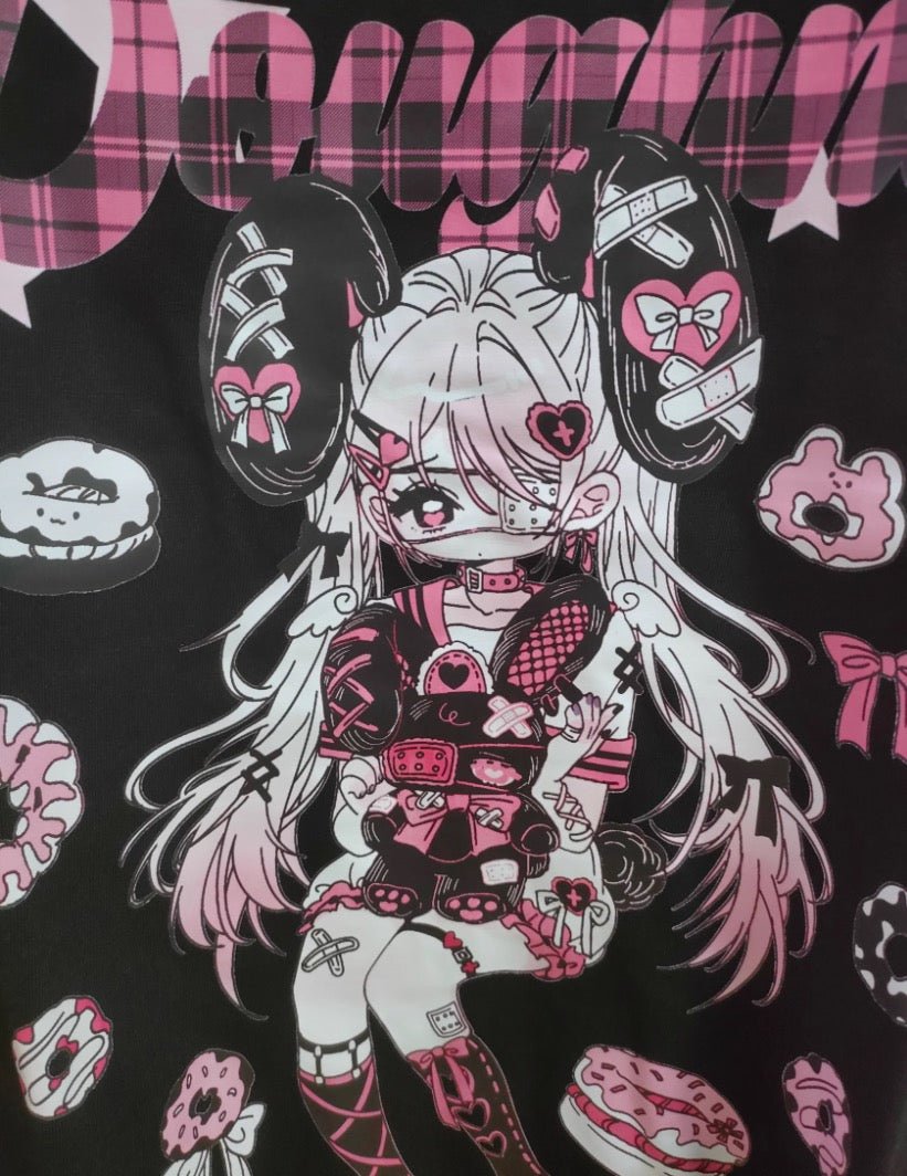 うさみみ地雷女子のプリント半袖Tシャツ - grimoire