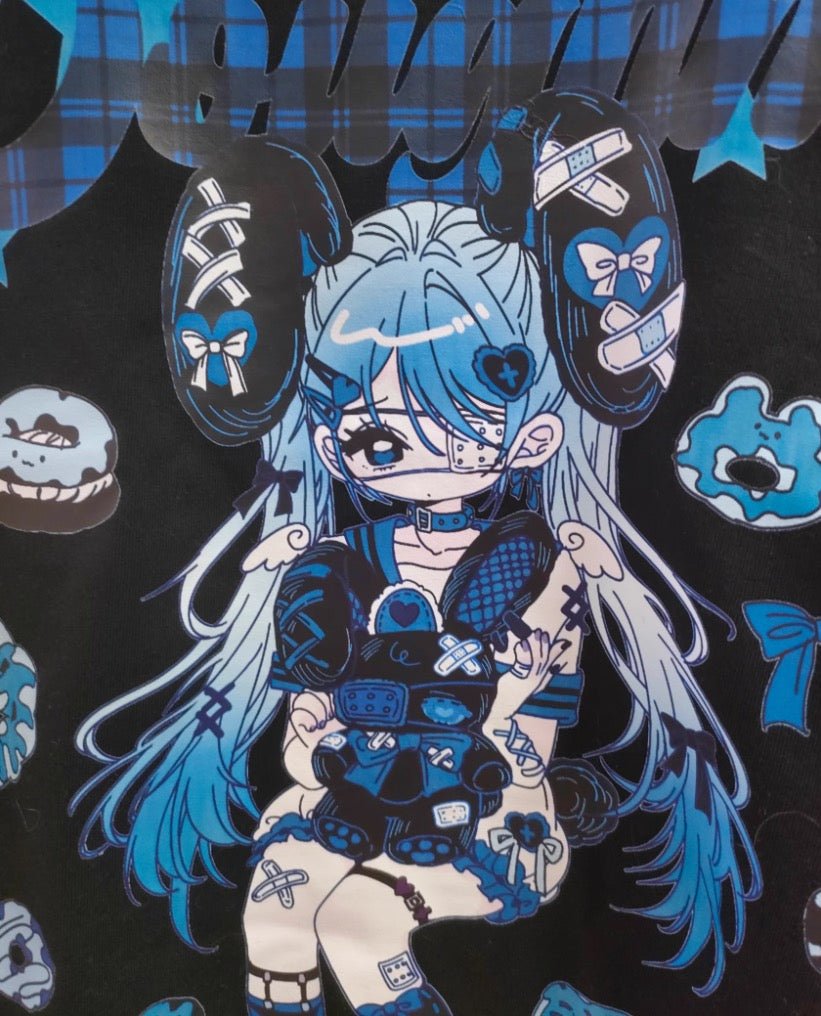 うさみみ地雷女子のプリント半袖Tシャツ - grimoire