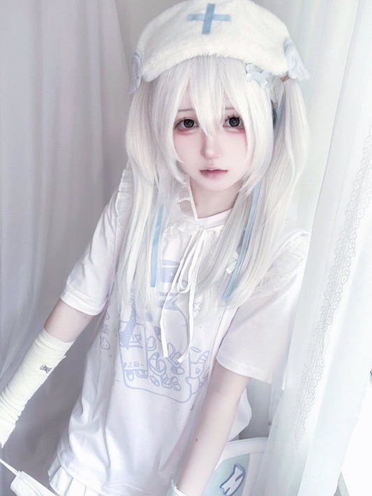 天使界隈 お薬瓶プリントの半袖Tシャツ - grimoire