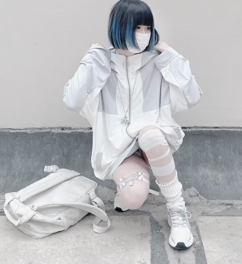 天使界隈 水色界隈 UV水色ジャージパーカー 桃色界隈 銀河と君 - grimoire