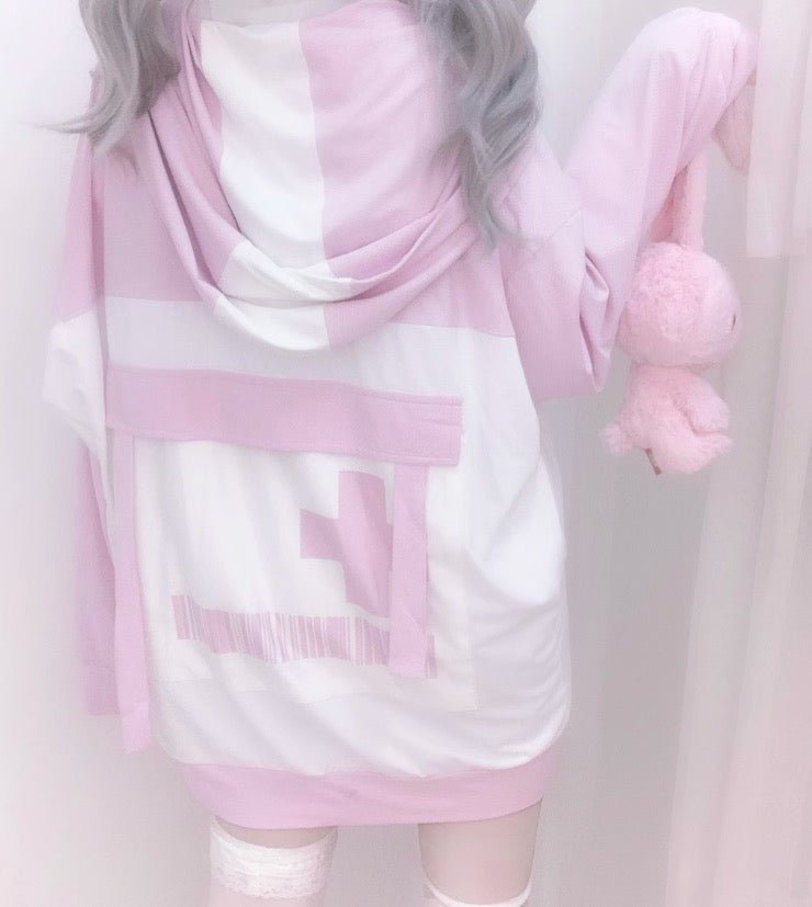 天使界隈 水色界隈 UV水色ジャージパーカー 桃色界隈 銀河と君 - grimoire