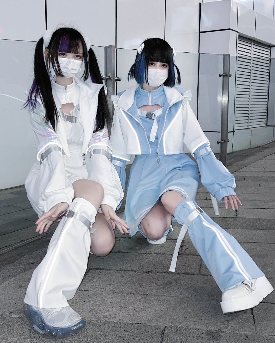 Y3Kサブカルサイバー系ショートジャケット+ワンピースセット 24年6月配送 - grimoire