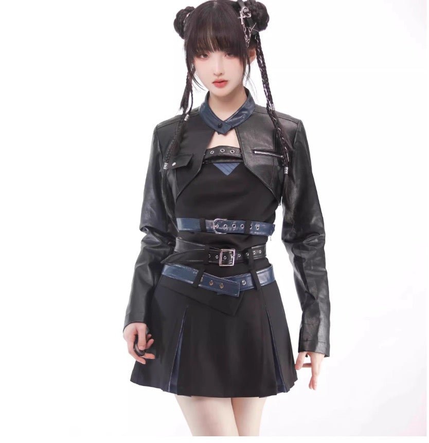 Y3K サイバーパンク メカニカルバックルデザイン レイヤード風 - grimoire