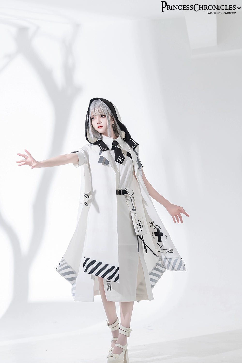 Y3K 異世界の薬学研究員 マントストライプスリットヘム ブラウス スカートセット 7月〜8月配送 - grimoire