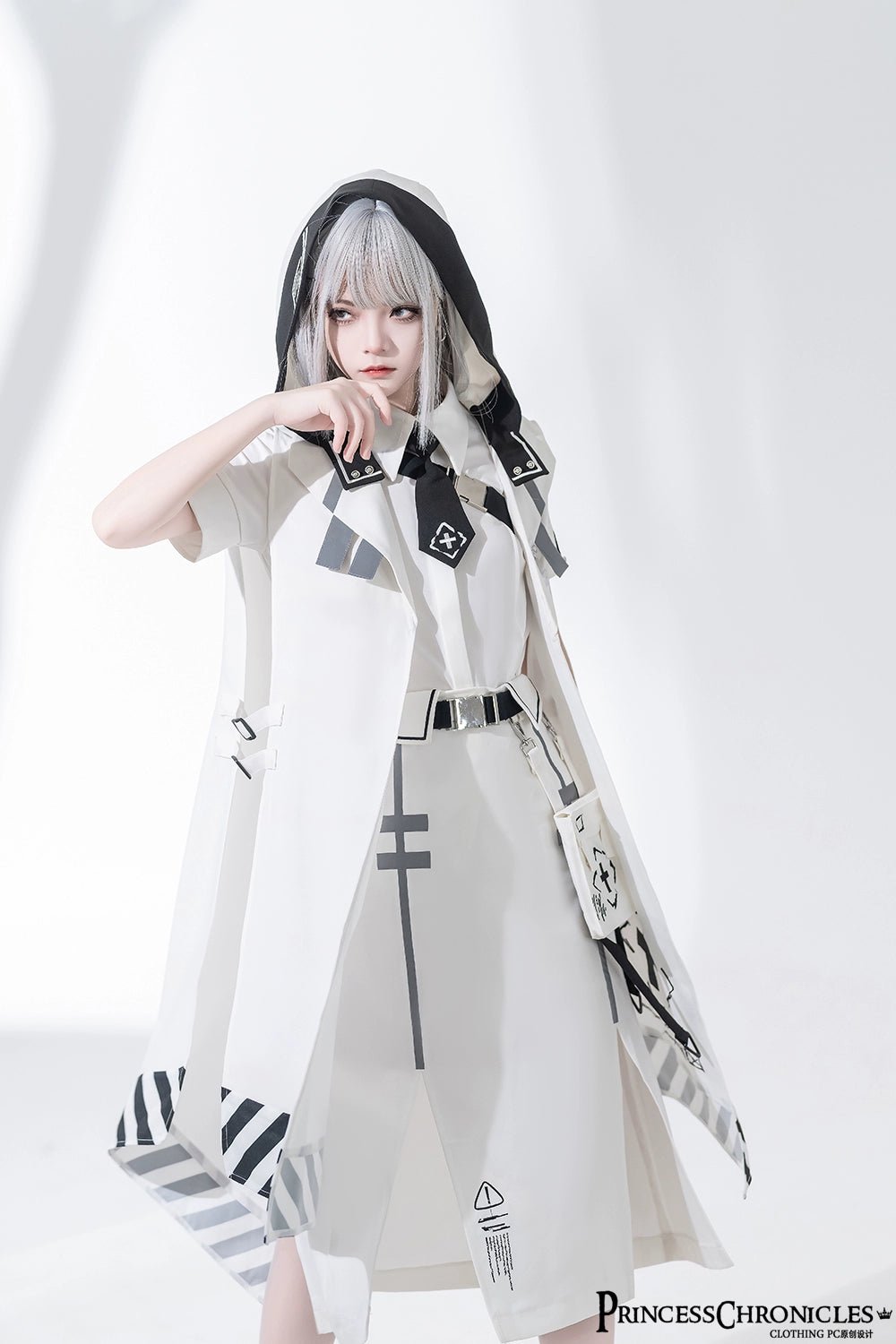Y3K 異世界の薬学研究員 マントストライプスリットヘム ブラウス スカートセット 7月〜8月配送 - grimoire