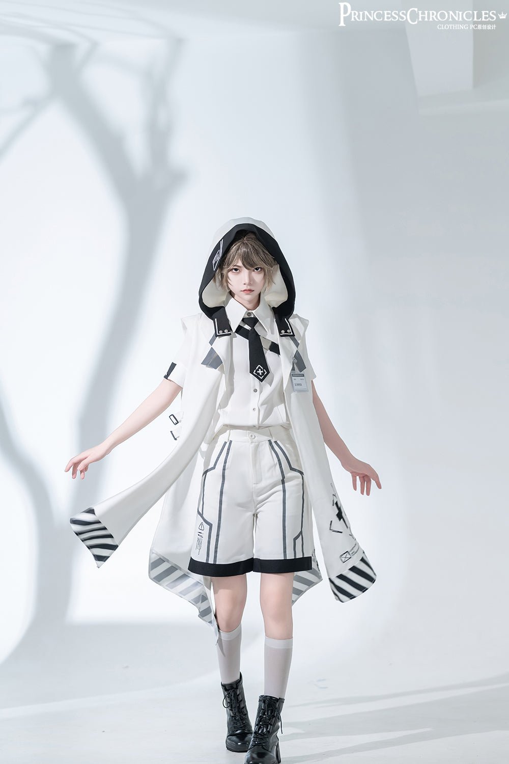 Y3K 異世界の薬学研究員 マントストライプスリットヘム ブラウス スカートセット 7月〜8月配送 - grimoire