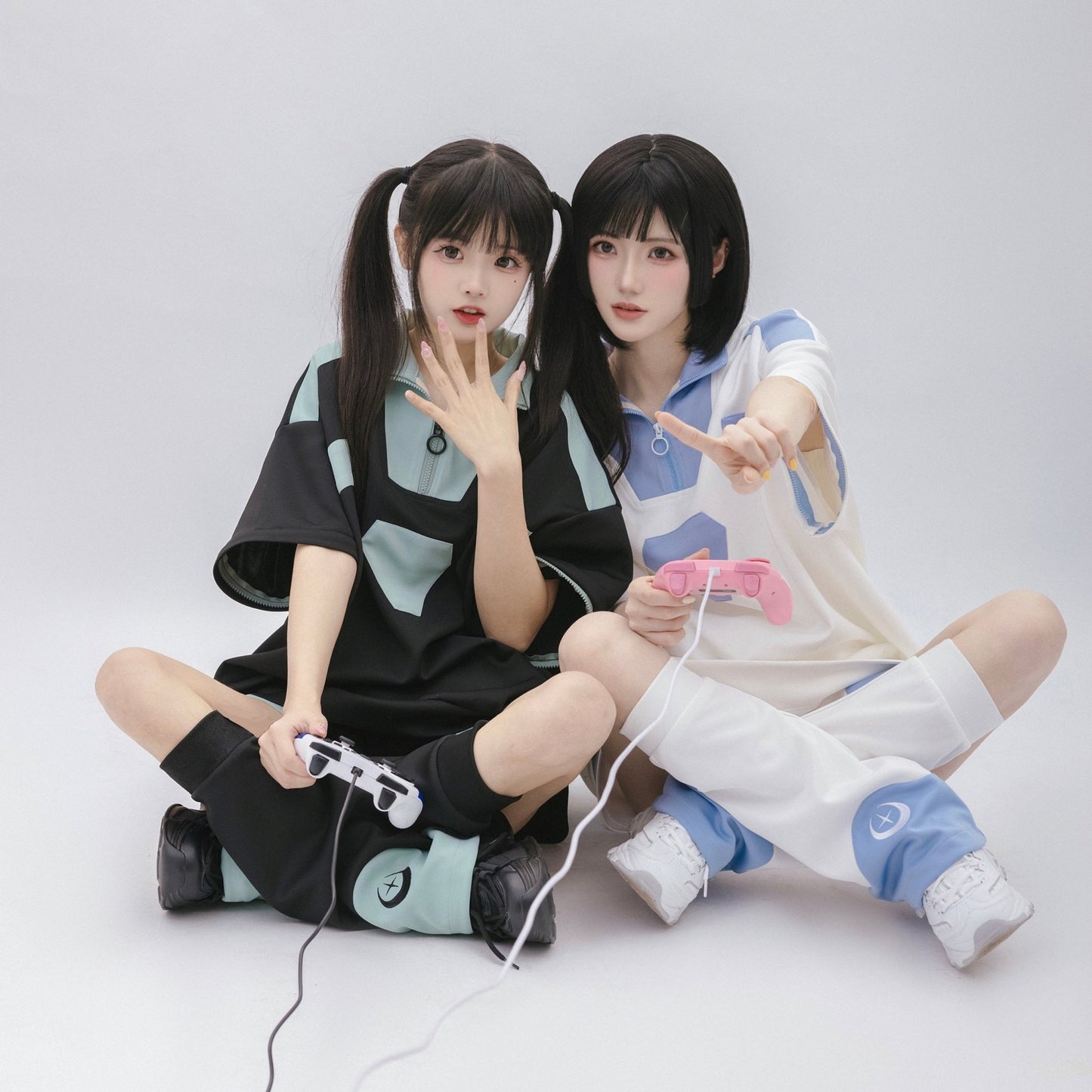 天使界隈 サブカル天使 アクアパーカー ハイネックハーフZIP 袖着脱2way - grimoire