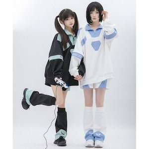 天使界隈 サブカル天使 アクアパーカー ハイネックハーフZIP 袖着脱2way - grimoire