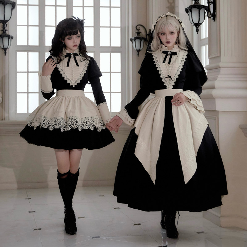 修道女風クラシカルメイドワンピースセット
