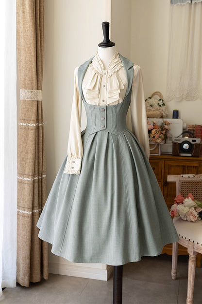 英国令嬢の休日　クラシカルベスト風ジャンパースカートドレス