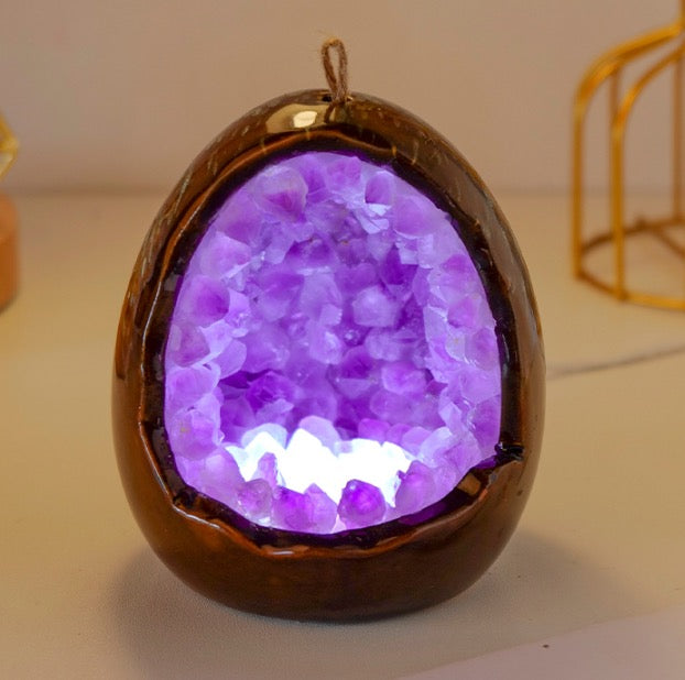Lampe en pierre mystérieuse lumière quartz Pierre naturelle pierre de puissance