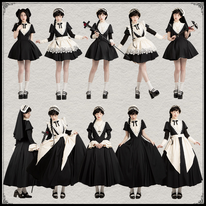 修道女風クラシカルメイドワンピースセット